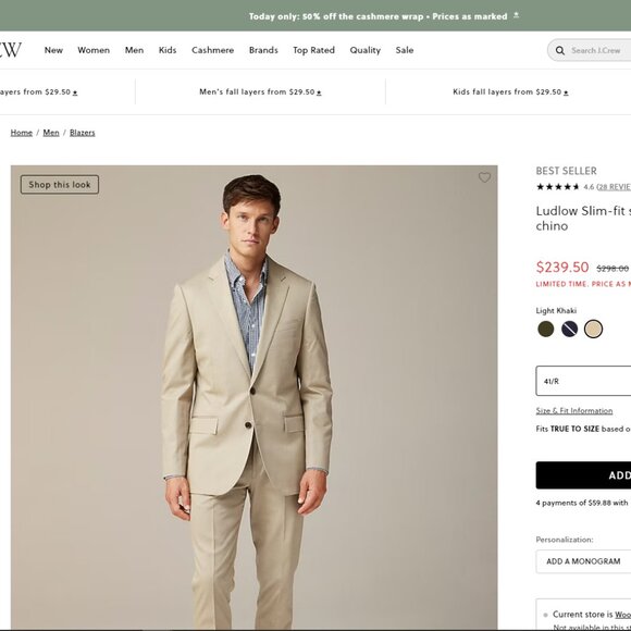 Beige J Crew summer Cotton blazer - Picture 2 of 9